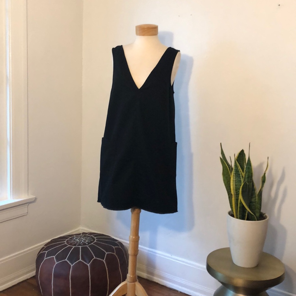 Free People Black Denim Dress